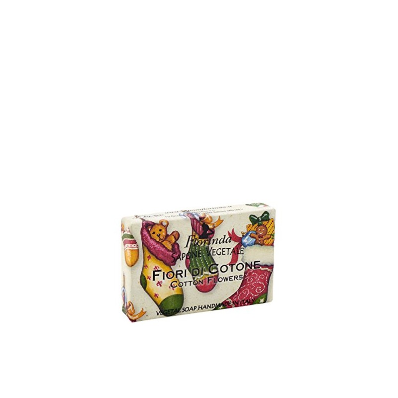 Florinda Special Christmas Cotton Flowers Vegetal Soap Bar 50 G