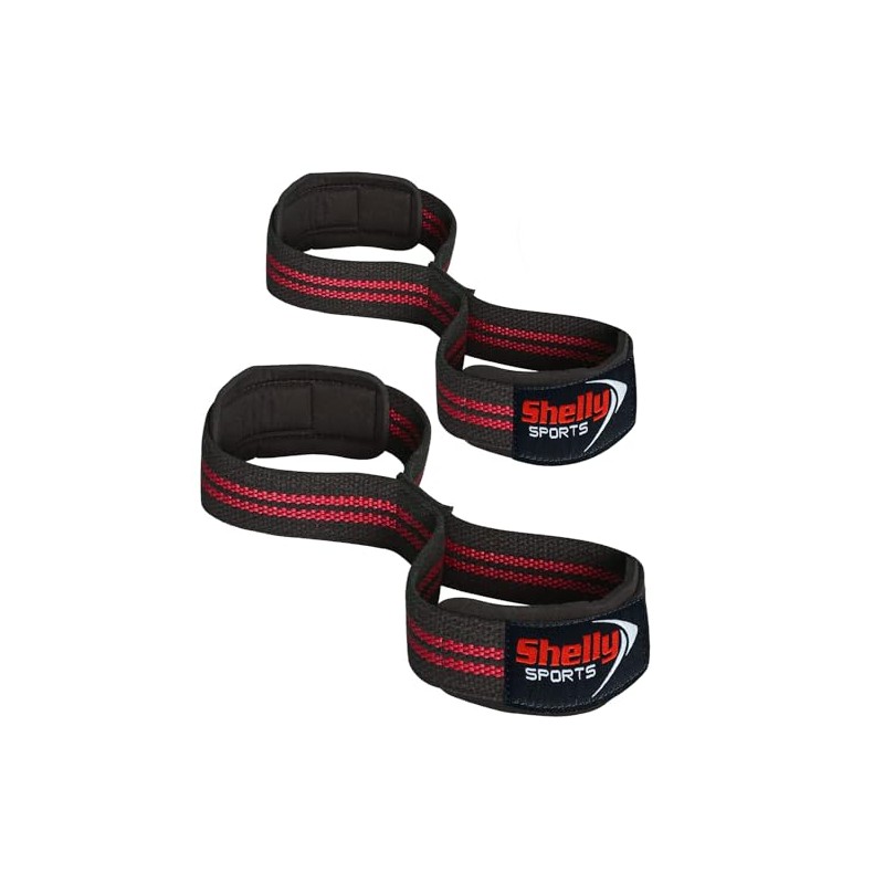 Shelly Weight Lifting Straps Figure 8 with Padded Cuff Wrist