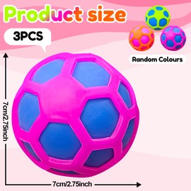 Stress Balls for Adults and Kids, 3pcs Squishy Squeezy Stretchy Stress Fidget Balls with Replaceable Cover, Calming Fidgets for Kids and Adults, Ideal for Classroom