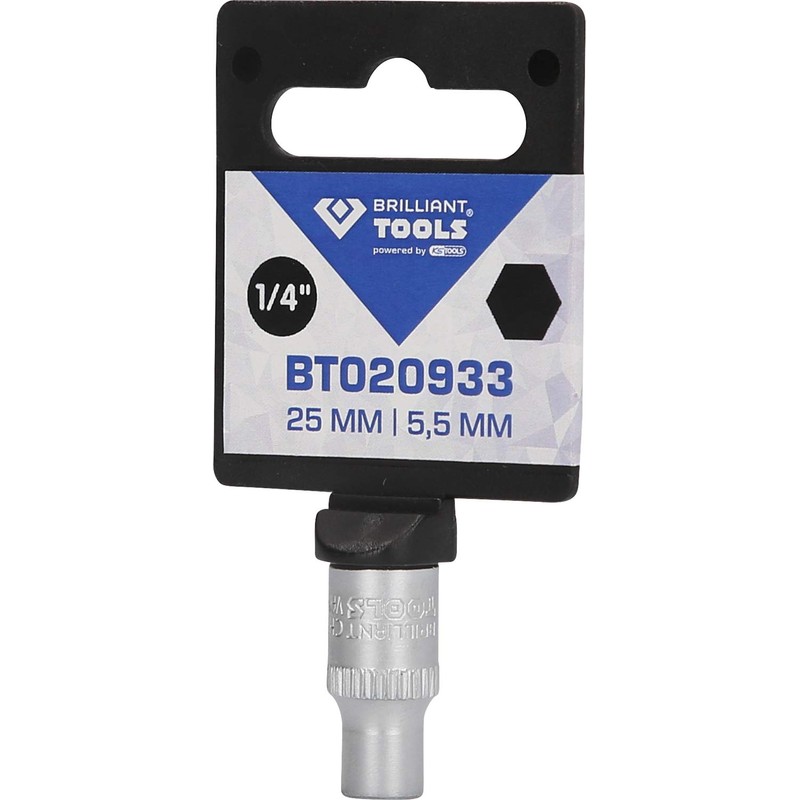BRILLIANT TOOLS BT020933 1/4 Inch Hex Socket, 5.5 mm [Powered