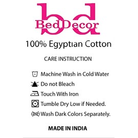 BedDecor 3 Piece 3 Line Embroidery Duvet Set with Zipper & Corner Ties 100% Egyptian Cotton 500 Thread Count Premium Hotel Quality Decorative Bedding (Navy Blue,Full/Queen)