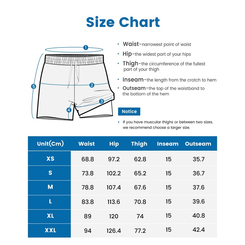 MaaMgic 5" Mens Swim Shorts with Compression Liner 4-Way Stretch