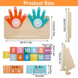 HENGBIRD Montessori Wooden Maths Toy, Educational Toy for Numbers Learning, Montessori Toy from 3 Years, Montessori Numbers Learning, Wooden Math Counting Toy for 3-6 Years Boys and Girls