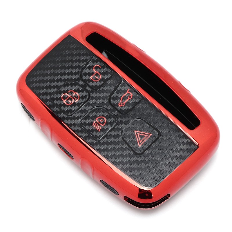 Carbon Fiber Style Car Key Fob Case Remote Control Cover