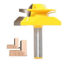 SICWOOD 45 Degree Lock Miter Router Bit 1/2-Inch Shank - Extra Larger Dia 2-3/4", Up to 1" Stock Wood Milling Cutter Woodworking DIY Tools for Create Lock Miter Joint