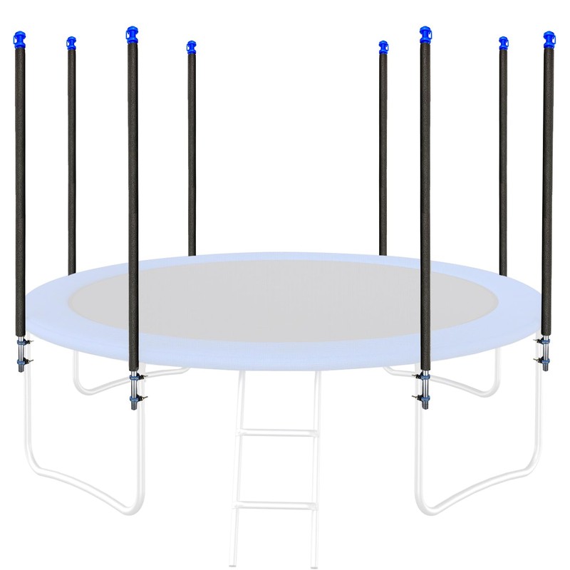 8 Universal Trampoline Enclosure Net Poles, Trampoline Poles Replacement and