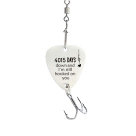 11 Year Wedding Anniversary for Him 4,015 Days Gifts for Men 11th Anniversary Fishing Lure for Husband Valentine Birthday Day