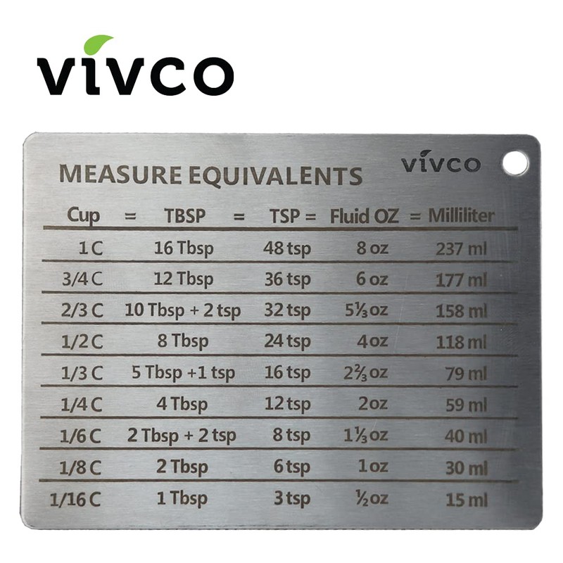 Vivco Measuring Cups & Spoon Set 13 Pieces Magnetic Measurment