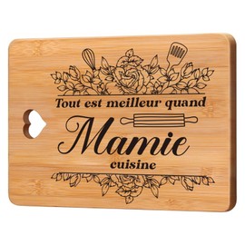 Gift for Grandma, Natural Bamboo Chopping Board, Birthday Gift, Grandma Gift, Original Grandmother, Birthday Gifts, Ladies, Best Gift for Grandma