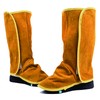 Telituny Cowhide Shoe Protector, Welding Gaiters, 1 Pair Long Leather