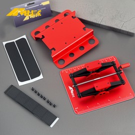 NMNRC Alum Adjustable RC Car Stand Repair Work Station for 1/12 1/10 Slash TRX4 Axial Arrma Redcat Losi Series Workstation Upgrades Part Red