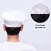 SevenFish Chef Hat Waist Apron Set, Adjustable Elastic Cooking Hat,