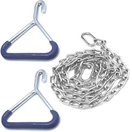 OdontoMed2011 Durable OB Handle Apparatus 2 OB Handle with 45 Inch Chain, Goat, Cow, Cattle Delivery Instruments for Dairy Farm