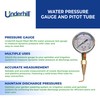 Underhill Water Pressure Gauge and Pitot Tube 160 PSI, with