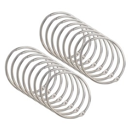 Tupalizy Large Book Rings Metal Loose Leaf Binder Rings Key Chain Ring Holder Organizer, 2 Inch, 16PCS