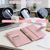 7JI Macaron Binder A6 PU Leather Notebook Binder with 6