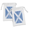 Ambesonne Scotland Fabric Pouch Set of 2, National Scottish Flag