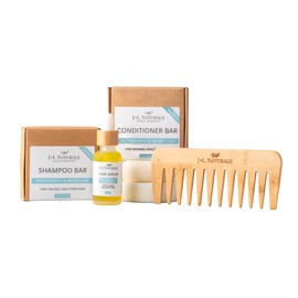 J&L Naturals Essentials Hair Care Kit | For Thicker, Healthier Hair | Vegan, Cruelty-Free, Sustainable, Sulphate-Free | Made in US | Woman + Family Owned (Growth (Peppermint & Rosemary), 4-Piece Set)