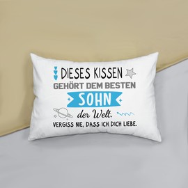 Yufansd Gifts for Son from Mum Son Cushion Covers This Cushion Belongs to the Best Son in the World Idea Son Birthday Gift for Boy Christmas Cushion Decorative Pillowcase 50 x 75 cm (Son)