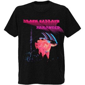 Bravado Men's Black Sabbath Paranoid Motion Trails T-Shirt, Black, Large