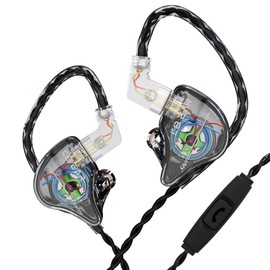 Yinyoo KBEAR Storm Professionelle In-Ear-Kopfhörer, Monitor-Ohrhörer für Sänger, Schlagzeuger, Musiker, individuelle kabelgebundene Ohrhörer IEM, hochauflösendes, abnehmbares, versilbertes OFC-Kabel