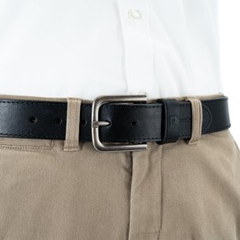Pierre Cardin Men's Leather Belt, black