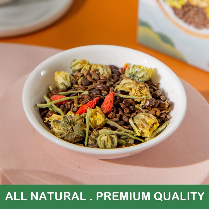 Chrysanthemum Cassia Seed Tea Bags, Chinese Eye Liver Tea, Burdock