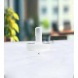 Star Quick Links Premium Polished Spinning Top with 3 mm Stainless Steel Ball Tip High Performance Metal Top Spinner (Wide Tip Spinning Top, Acrylic)