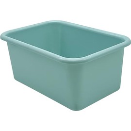 Teacher Created Resources Small Plastic Storage Bin, Calming Blue