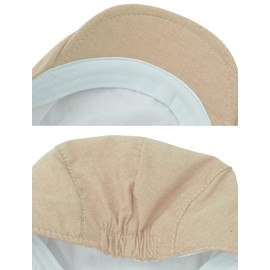 Happy Cherry Baby Children's Flat Cap Boys Flat Cap Peaked Cap Beret Hat Beret Photography Prop, Khaki + Light Grey