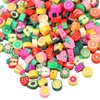 200pcs Fruit Polymer Clay Beads Mixed Fruit Beads Spacer Beads
