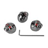 3Pcs Electric Guitar Skull Knobs Metal Volume Tone Head Cap
