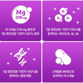 비웰 마그네슘 에너지 부스트 수험생 학생 직장인 선물 추천 90정 3개월분 Bewell Magnesium Energy Boost Recommended Gift for Students and Office Workers, 90 Tablets, 3-Month Supply