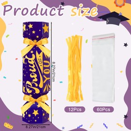 Motipuns 6 Pcs Graduation Surprise Money Pull out Pouch for Cash Gift, 2025 Money Holder Box Candy Funny Congrats Grad Party Gift DIY Kit for Women Men(Purple and Gold)