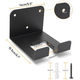 ITHWIU Weedeater Hanger, 3 Pack Weed Eater Hanger for Garage Wall-mounted Organizer Trimmer Rack Storage for Grass Trimmer, Hedge Trimmer, Garage Wall, Garden Tools, Black