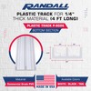 Randall Manufacturing 1/4" Plastic Sliding Door Track (White, 4 FT