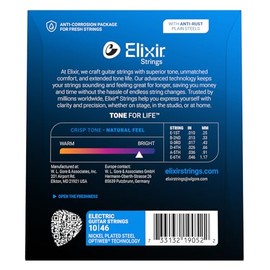 Cuerdas de guitarra eléctrica Elixir Strings con revestimiento OPTIWEB (19077)