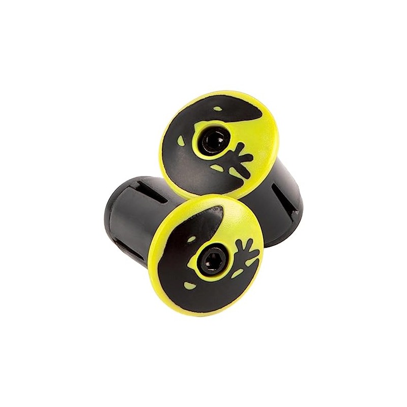Lizard Skins Unisex Adult DSP Plugs Yellow-New22 Bar Tape, Neon