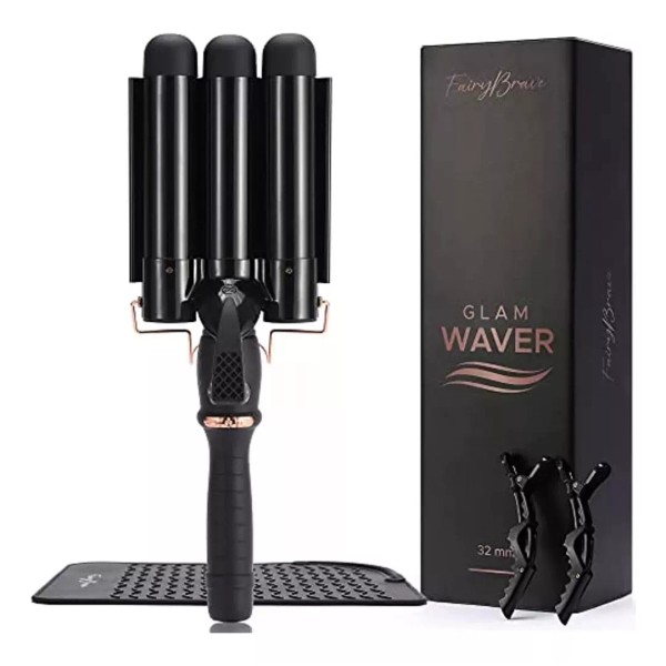 GLAM WAVER Waflera Para Cabello Jumbo De 3 Barriles Glam