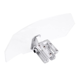 Motorcycle Windscreen Adjustable Clip On Windshield Extension Spoiler Windscreen Deflector Universal Fit (Transparent)