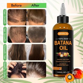Dr Sebi Highly Recommend Raw Batana Oil, 100% Natural And Organic Hair Growth Oil for Men & Women, Sourced from Honduras, Pure, Unrefined, Enhances Thickness, Prevent Hair Loss Haircare Smooth Nourishing Repair - Specification: 1 bottle