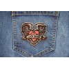 Ivamis Gothic Heart and Wings Lady Rider Patch - 3x2.75
