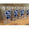 PABST BLUE RIBBON PBR Hard Plastic Pint Glasses NEW Old