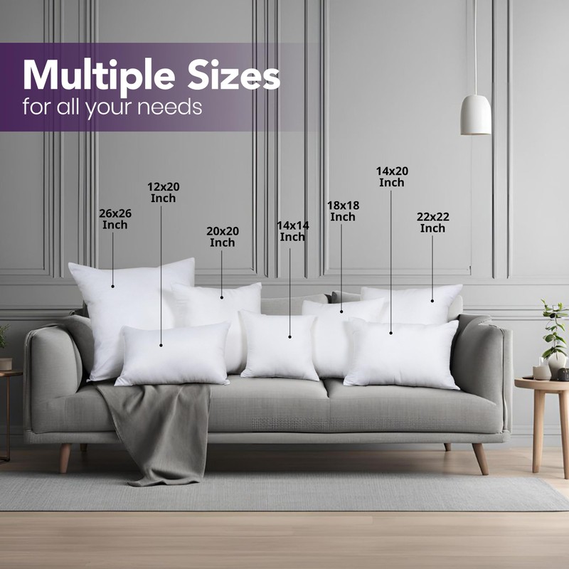 Utopia Bedding Throw Pillows Insert (Pack of 2, White) -