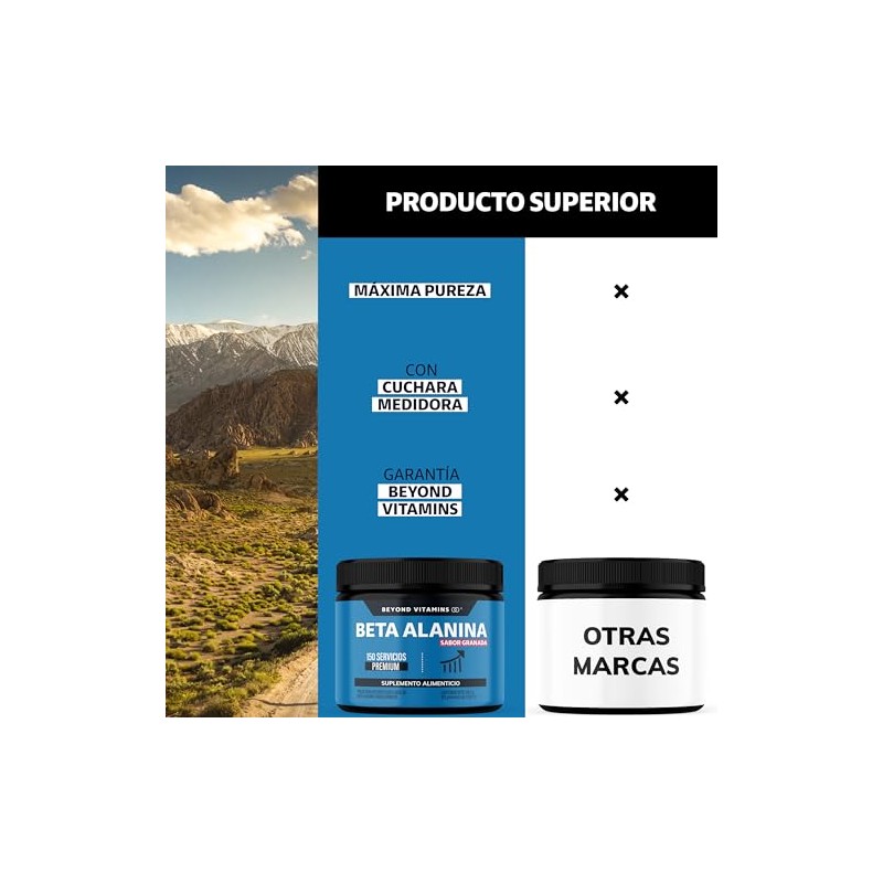 Beyond Vitamins Beta Alanina Premium en Polvo Pre EntrenoPre Workout