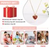 BelleVive 18K Carnelian Crystal Heart Pendant Necklace, Gifts for Women