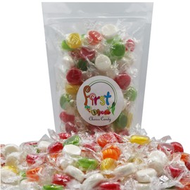 FirstChoiceCandy Assorted Fruit Individually Wrapped Hard Candy (Tropical Fruit Discs Assortment, 2 Pound)