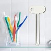 Silver Semicircular Metal Manual Toothpaste Squeezer Stainless Steel Dispenser Tube