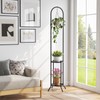 Wieghda 2-Tier Metal Plant Stand with Hanging Hook, Indoor Outdoor