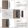 LWZH Privacy Pocket Door Lock Hardware, Hidden Handles, Privacy Pocket